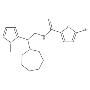 N-(2-(azepan-1-yl)-2-(1-methyl-1H-pyrrol-2-yl)ethyl)-5-bromofuran-2-carboxamide结构式