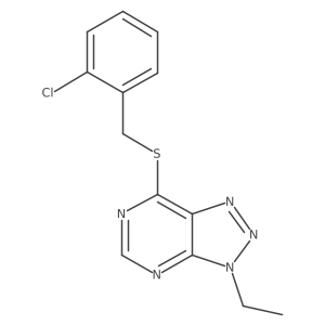 7-((2-chlorobenzyl)thio)-3-ethyl-3H-[1,2,3]triazolo[4,5-d]pyrimidine Structure