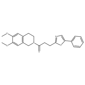 1-(6,7-dimethoxy-3,4-dihydroisoquinolin-2(1H)-yl)-3-(5-phenyl-1,3-oxazol-2-yl)propan-1-one结构式