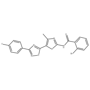 2-bromo-N-[(2Z)-5-[3-(4-fluorophenyl)-1,2,4-oxadiazol-5-yl]-4-methyl-1,3-thiazol-2(3H)-ylidene]benzamide结构式