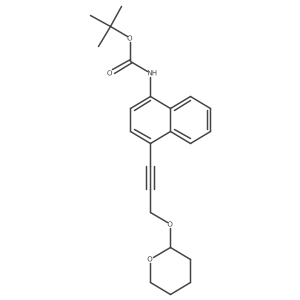 Tert-butyl 1-(3-(tetrahydro-2h-pyran-2-yloxy)prop-1-ynyl)naphthalen-4-ylcarbamate结构式