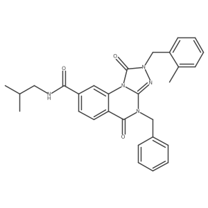 4-benzyl-N-isobutyl-2-(2-methylbenzyl)-1,5-dioxo-1,2,4,5-tetrahydro-[1,2,4]triazolo[4,3-a]quinazoline-8-carboxamide Structure