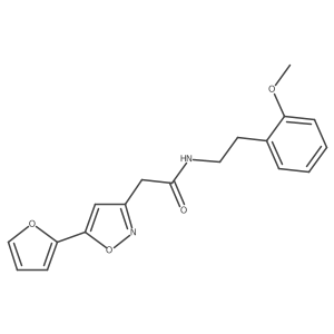 2-(5-(furan-2-yl)isoxazol-3-yl)-N-(2-methoxyphenethyl)acetamide结构式
