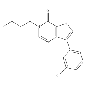 CCCCn1cnc2c(-c3cccc(Cl)c3)csc2c1=O结构式