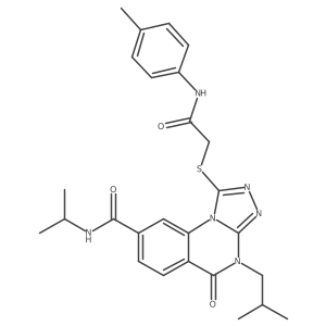 4-isobutyl-N-isopropyl-1-({2-[(4-methylphenyl)amino]-2-oxoethyl}thio)-5-oxo-4,5-dihydro[1,2,4]triazolo[4,3-a]quinazoline-8-carboxamide Structure