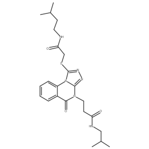 3-[1-({[(3-methylbutyl)carbamoyl]methyl}sulfanyl)-5-oxo-4H,5H-[1,2,4]triazolo[4,3-a]quinazolin-4-yl]-N-(2-methylpropyl)propanamide Structure