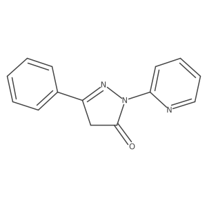 3-Phenyl-1-(pyridin-2-yl)-4,5-dihydro-1h-pyrazol-5-one结构式