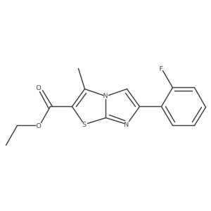 Ethyl 6-(2-fluorophenyl)-3-methylimidazo[2,1-b]thiazole-2-carboxylate结构式