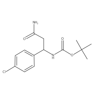 Tert-butyl 3-amino-1-(4-chlorophenyl)-3-oxopropylcarbamate Structure