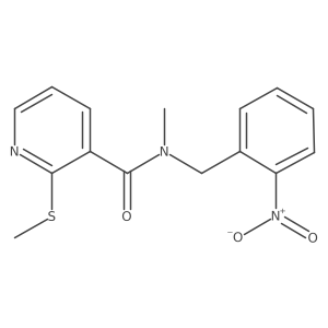 N-methyl-2-(methylsulfanyl)-N-[(2-nitrophenyl)methyl]pyridine-3-carboxamide结构式