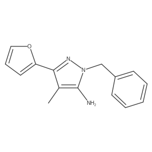 2-Benzyl-5-(furan-2-yl)-4-methylpyrazol-3-amine Structure