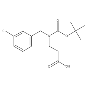 3-{[(Tert-butoxy)carbonyl][(3-chlorophenyl)methyl]amino}propanoic acid结构式