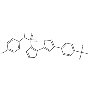 N-(4-fluorophenyl)-N-methyl-2-{3-[4-(trifluoromethyl)phenyl]-1,2,4-oxadiazol-5-yl}thiophene-3-sulfonamide Structure