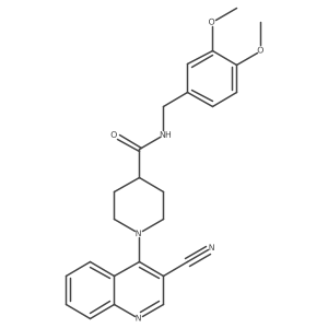1-(3-cyanoquinolin-4-yl)-N-[(3,4-dimethoxyphenyl)methyl]piperidine-4-carboxamide Structure