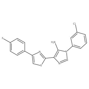 1-(3-chlorophenyl)-4-[4-(4-fluorophenyl)-1,3-thiazol-2-yl]-1H-1,2,3-triazol-5-amine结构式