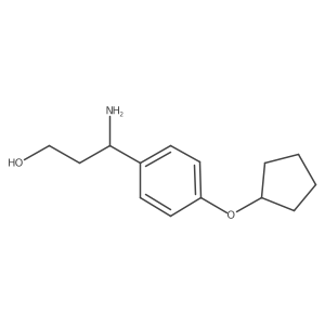 (3S)-3-Amino-3-(4-cyclopentyloxyphenyl)propan-1-OL结构式