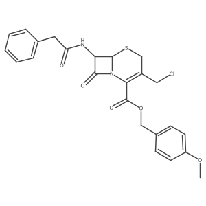 (6S)-4-Methoxybenzyl 3-(chloromethyl)-8-oxo-7-(2-phenylacetamido)-5-thia-1-azabicyclo[4.2.0]oct-2-ene-2-carboxylate结构式