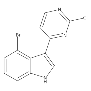 4-bromo-3-(2-chloropyrimidin-4-yl)-1H-indole结构式