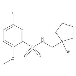 5-fluoro-N-((1-hydroxycyclopentyl)methyl)-2-methoxybenzenesulfonamide Structure