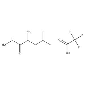 (2S)-2-amino-N-hydroxy-4-methylpentanamide;2,2,2-trifluoroacetic acid结构式