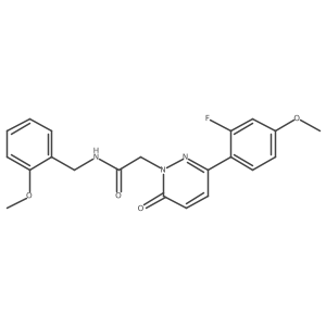 2-(3-(2-fluoro-4-methoxyphenyl)-6-oxopyridazin-1(6H)-yl)-N-(2-methoxybenzyl)acetamide Structure