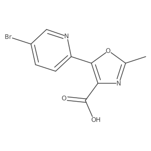 5-(5-Bromo-2-pyridinyl)-2-methyl-4-oxazolecarboxylic acid Structure