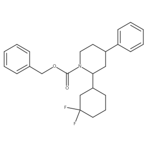 Benzyl 2-(3,3-difluorocyclohexyl)-4-phenylpiperidine-1-carboxylate Structure