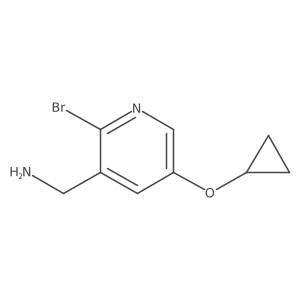 (2-Bromo-5-cyclopropoxypyridin-3-YL)methanamine Structure