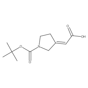 (Z)-2-(1-(tert-butoxycarbonyl)pyrrolidin-3-ylidene)acetic acid结构式