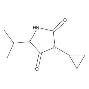 3-cyclopropyl-5-isopropyl-imidazolidine-2,4-dione Structure