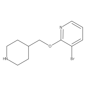 3-Bromo-2-(piperidin-4-ylmethoxy)pyridine结构式