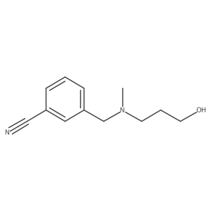 3-(((3-Hydroxypropyl)(methyl)amino)methyl)benzonitrile结构式