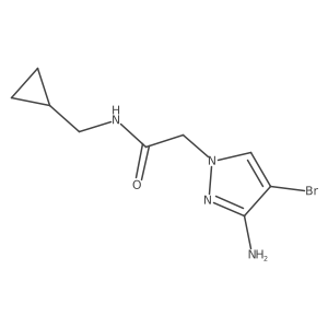 2-(3-amino-4-bromo-1H-pyrazol-1-yl)-N-(cyclopropylmethyl)acetamide Structure