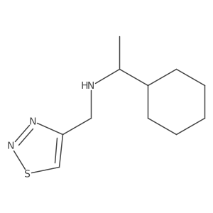 (1-Cyclohexylethyl)(1,2,3-thiadiazol-4-ylmethyl)amine结构式