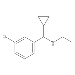 [(3-Chlorophenyl)(cyclopropyl)methyl](ethyl)amine结构式