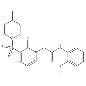 N-(2-methoxyphenyl)-2-(3-((4-methylpiperidin-1-yl)sulfonyl)-2-oxopyridin-1(2H)-yl)acetamide Structure