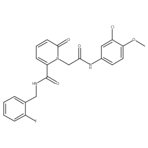1-(2-((3-chloro-4-methoxyphenyl)amino)-2-oxoethyl)-N-(2-fluorobenzyl)-6-oxo-1,6-dihydropyridine-2-carboxamide结构式