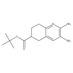 Tert-butyl 2,3-diamino-7,8-dihydro-1,6-naphthyridine-6(5H)-carboxylate结构式