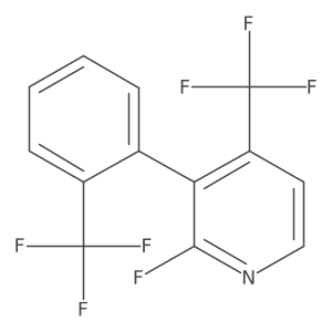 Pyridine, 2-fluoro-4-(trifluoromethyl)-3-[2-(trifluoromethyl)phenyl]- Structure