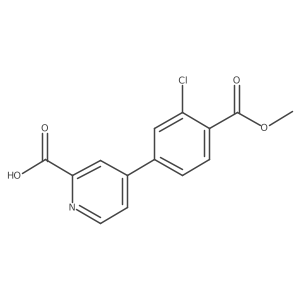 4-(3-Chloro-4-methoxycarbonylphenyl)picolinic acid结构式