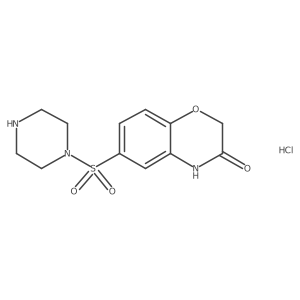 6-(piperazine-1-sulfonyl)-3,4-dihydro-2H-1,4-benzoxazin-3-one hydrochloride Structure