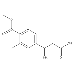 3-Amino-3-[4-(methoxycarbonyl)-3-methylphenyl]propanoic acid结构式