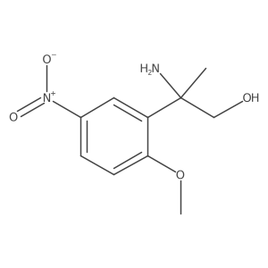 2-Amino-2-(2-methoxy-5-nitrophenyl)propan-1-ol结构式