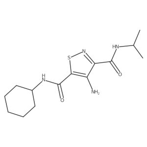 4-amino-N5-cyclohexyl-N3-isopropylisothiazole-3,5-dicarboxamide Structure