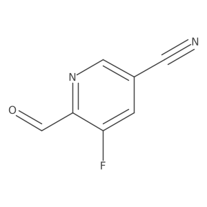 5-Fluoro-6-formylnicotinonitrile Structure