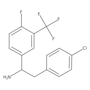 2-(4-Chlorophenyl)-1-[4-fluoro-3-(trifluoromethyl)phenyl]ethan-1-amine Structure