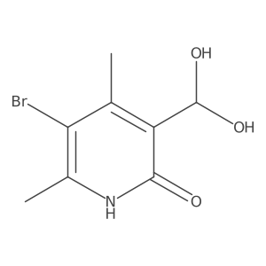 (5-Bromo-2-hydroxy-4,6-dimethyl-pyridin-3-yl)-methanediol结构式