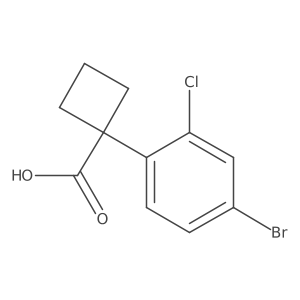 1-(4-Bromo-2-chlorophenyl)cyclobutane-1-carboxylic acid结构式