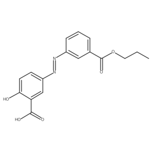 2-hydroxy-5-{(E)-[3-(propoxycarbonyl)phenyl]diazenyl}benzoic acid Structure