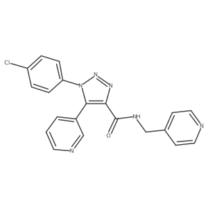 1-(4-chlorophenyl)-5-(pyridin-3-yl)-N-(pyridin-4-ylmethyl)-1H-1,2,3-triazole-4-carboxamide结构式